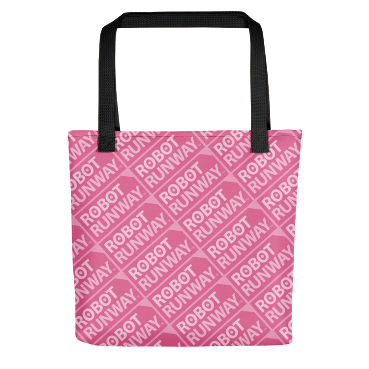 Robot Runway Pink Logo Tote bag