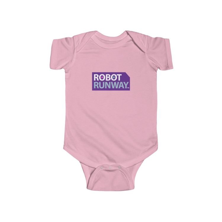 Robot Runway™ Purple Logo Infant Fine Jersey Bodysuit