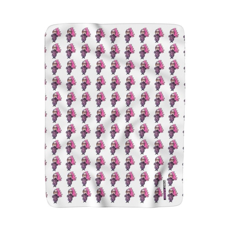 Robot Runway™ LadyBot Sherpa Fleece Blanket