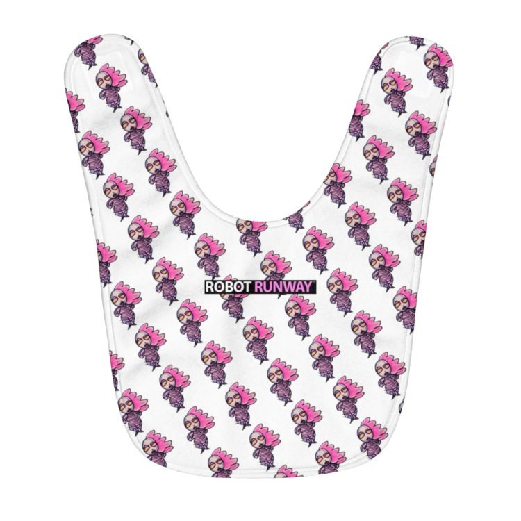Robot Runway™ Lady Bot Fleece Baby Bib