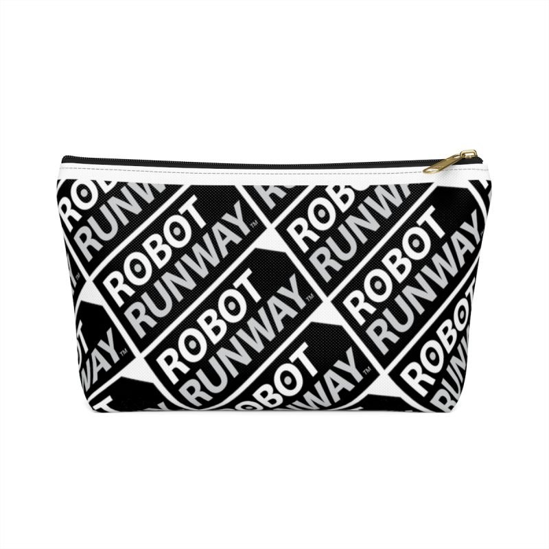 Robot Runway™ Black & White Motif Accessory Pouch w T-bottom