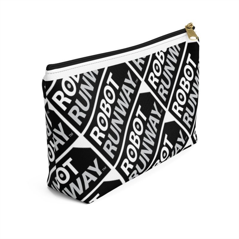 Robot Runway™ Black & White Motif Accessory Pouch w T-bottom - Image 3