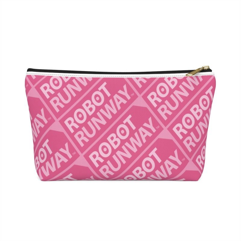 Robot Runway™ Pink Motif Accessory Pouch w T-bottom - Image 7