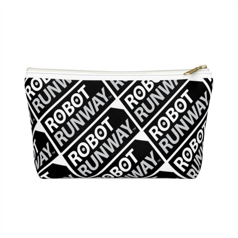 Robot Runway™ Black & White Motif Accessory Pouch w T-bottom - Image 7