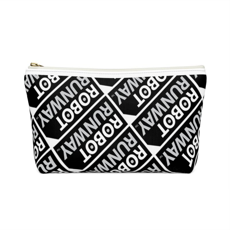 Robot Runway™ Black & White Motif Accessory Pouch w T-bottom - Image 8
