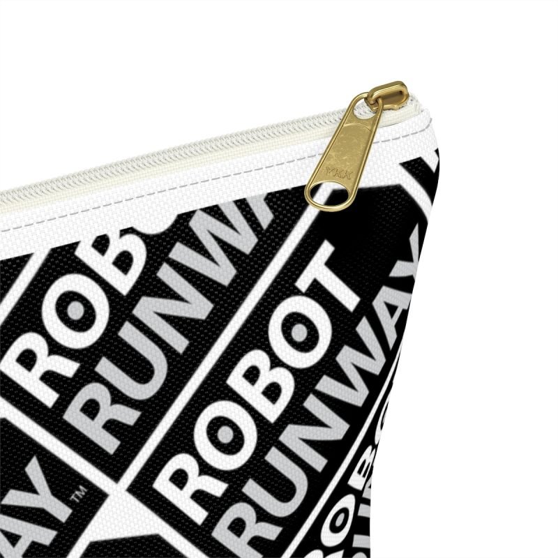 Robot Runway™ Black & White Motif Accessory Pouch w T-bottom - Image 11