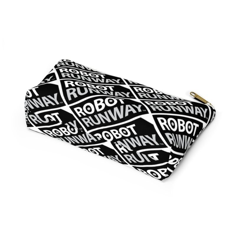 Robot Runway™ Black & White Motif Accessory Pouch w T-bottom - Image 12