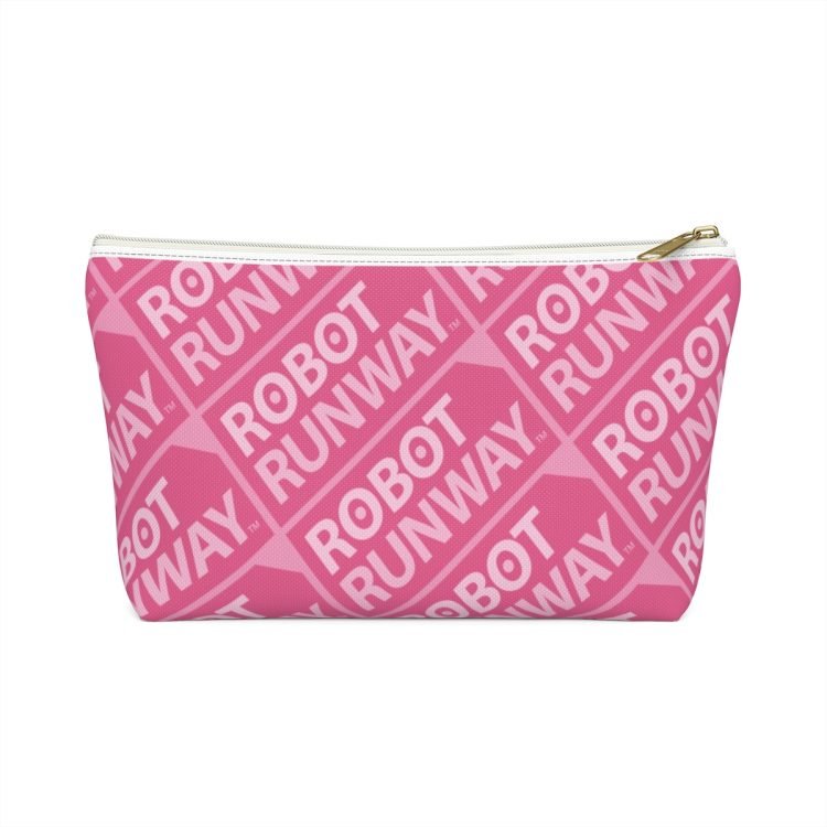 Robot Runway™ Pink Motif Accessory Pouch w T-bottom