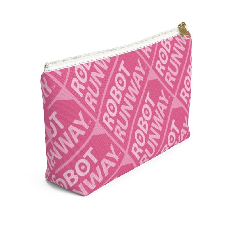 Robot Runway™ Pink Motif Accessory Pouch w T-bottom - Image 3