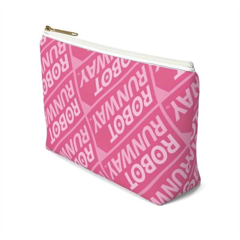 Robot Runway™ Pink Motif Accessory Pouch w T-bottom - Image 4