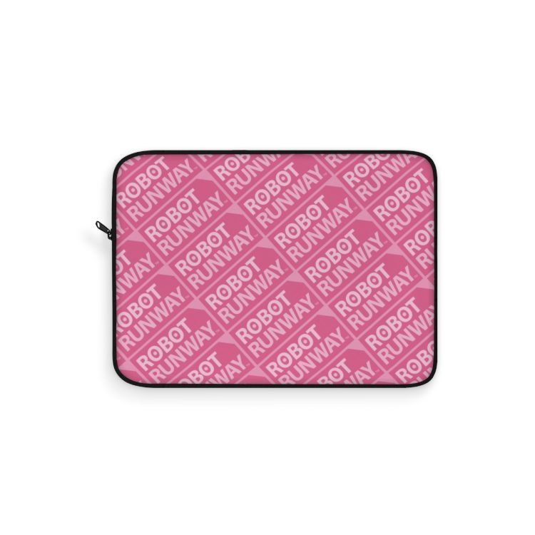 Robot Runway™ Pink Motif Laptop Sleeve