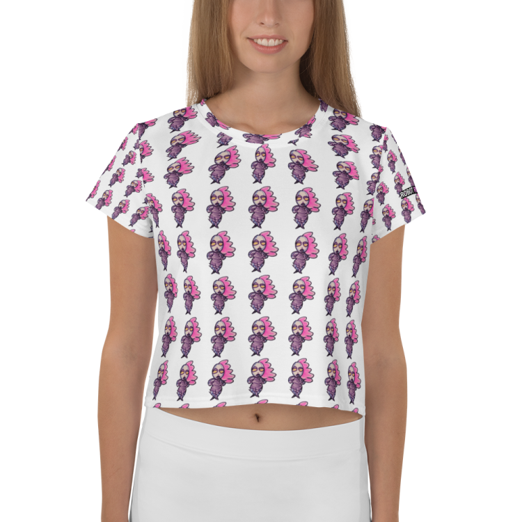 Robot Runway LadyBot All-Over Print Crop Tee