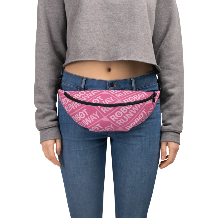Robot Runway Pink Motif Fanny Pack