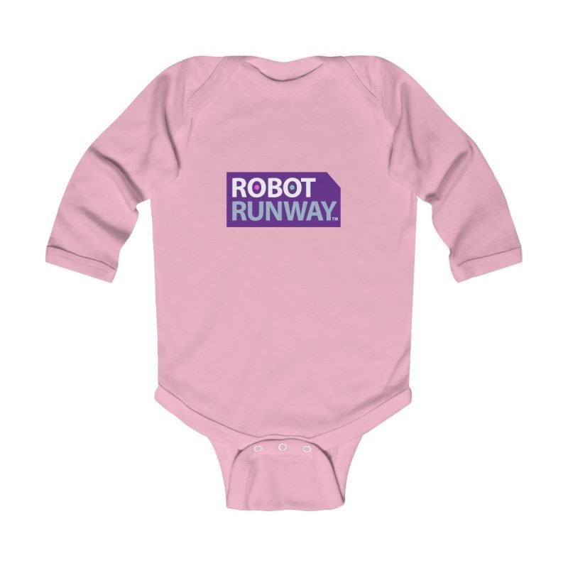 Robot Runway™ Purple Logo Infant Long Sleeve Bodysuit