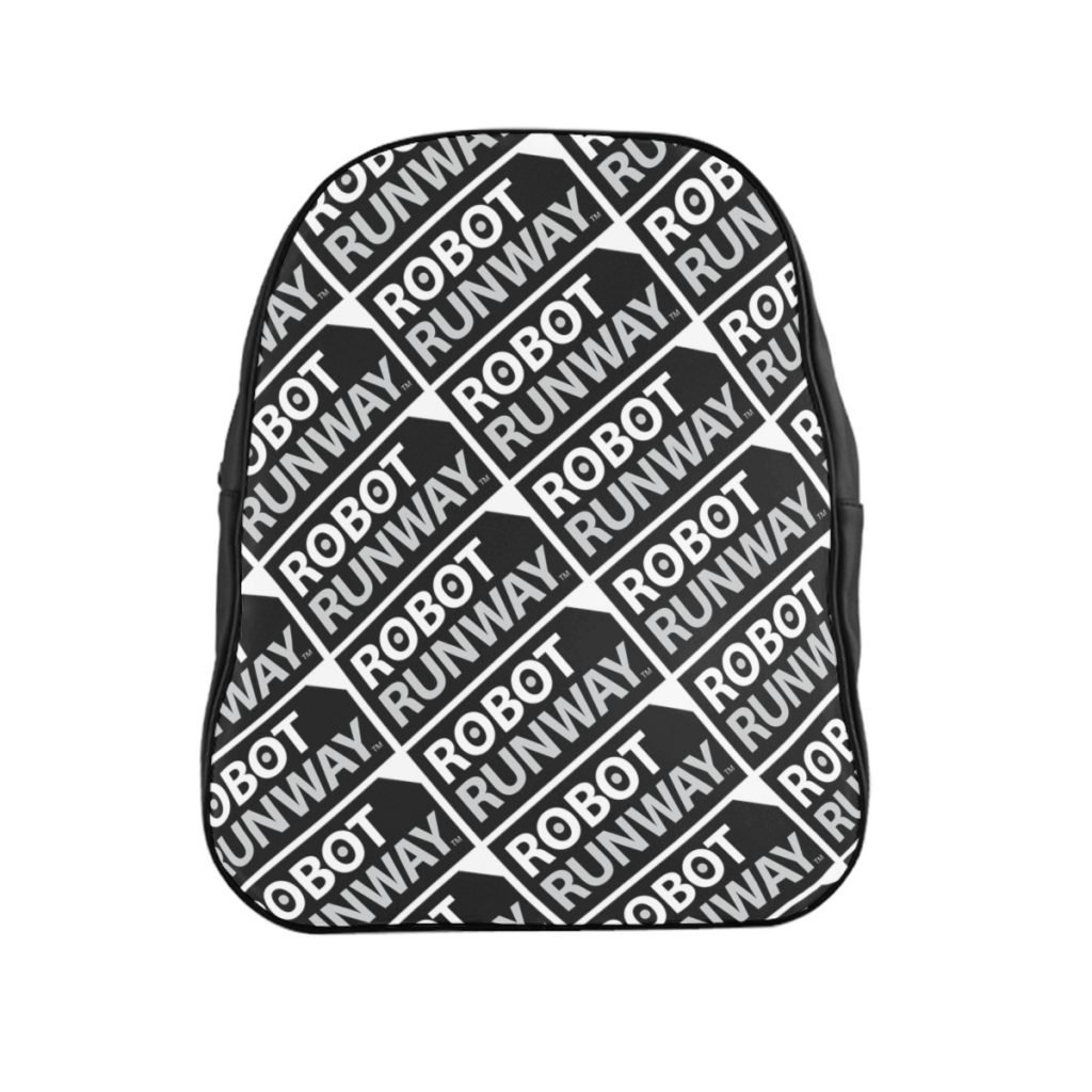 Robot Runway™ Black & White Motif Backpack - Robot Runway® - Official ...
