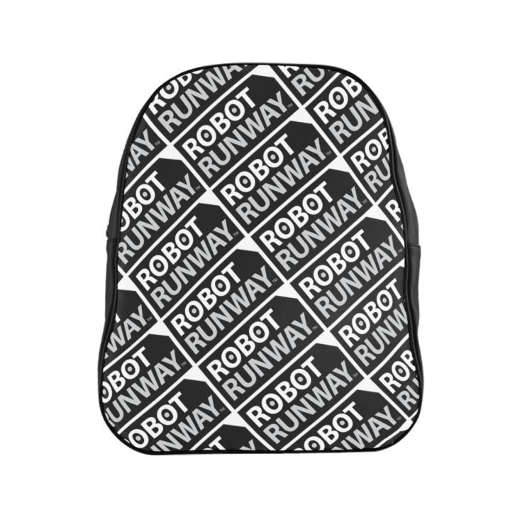 Robot Runway™ Black & White Motif Backpack
