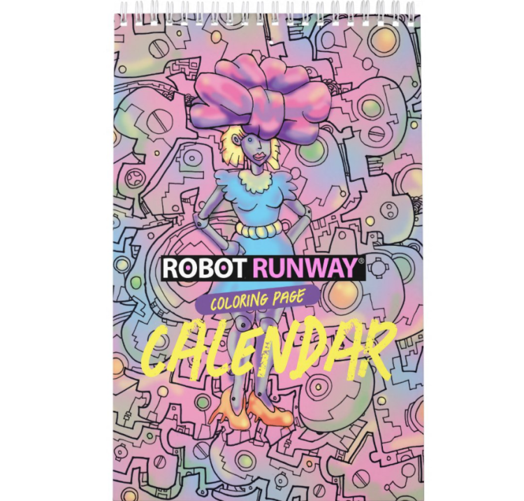 Robot Runway® Coloring Page Calendar