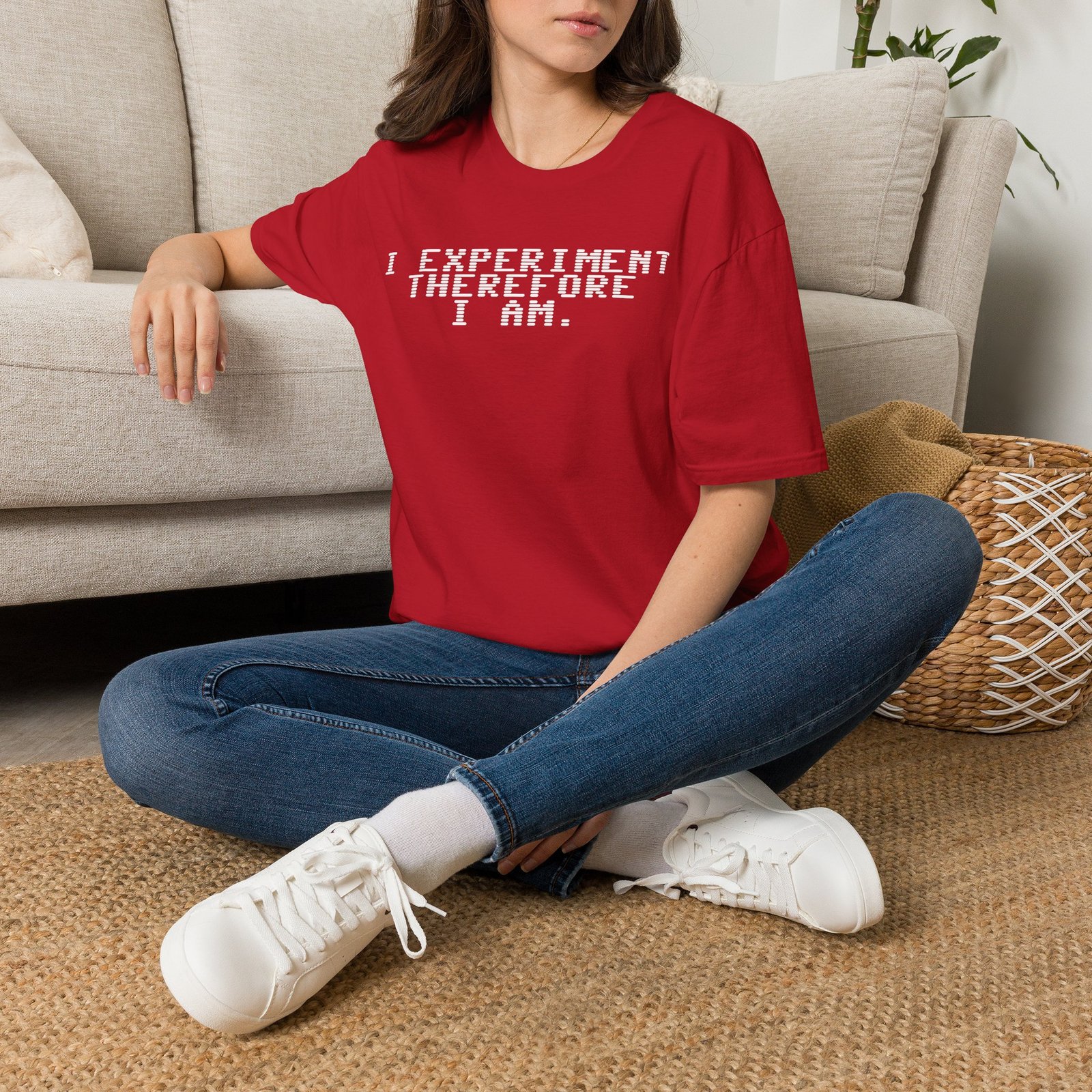 Robot Runway® T-Shirt — I Experiment Therefore I Am T-Shirt — Science Graphic Tee - Image 22