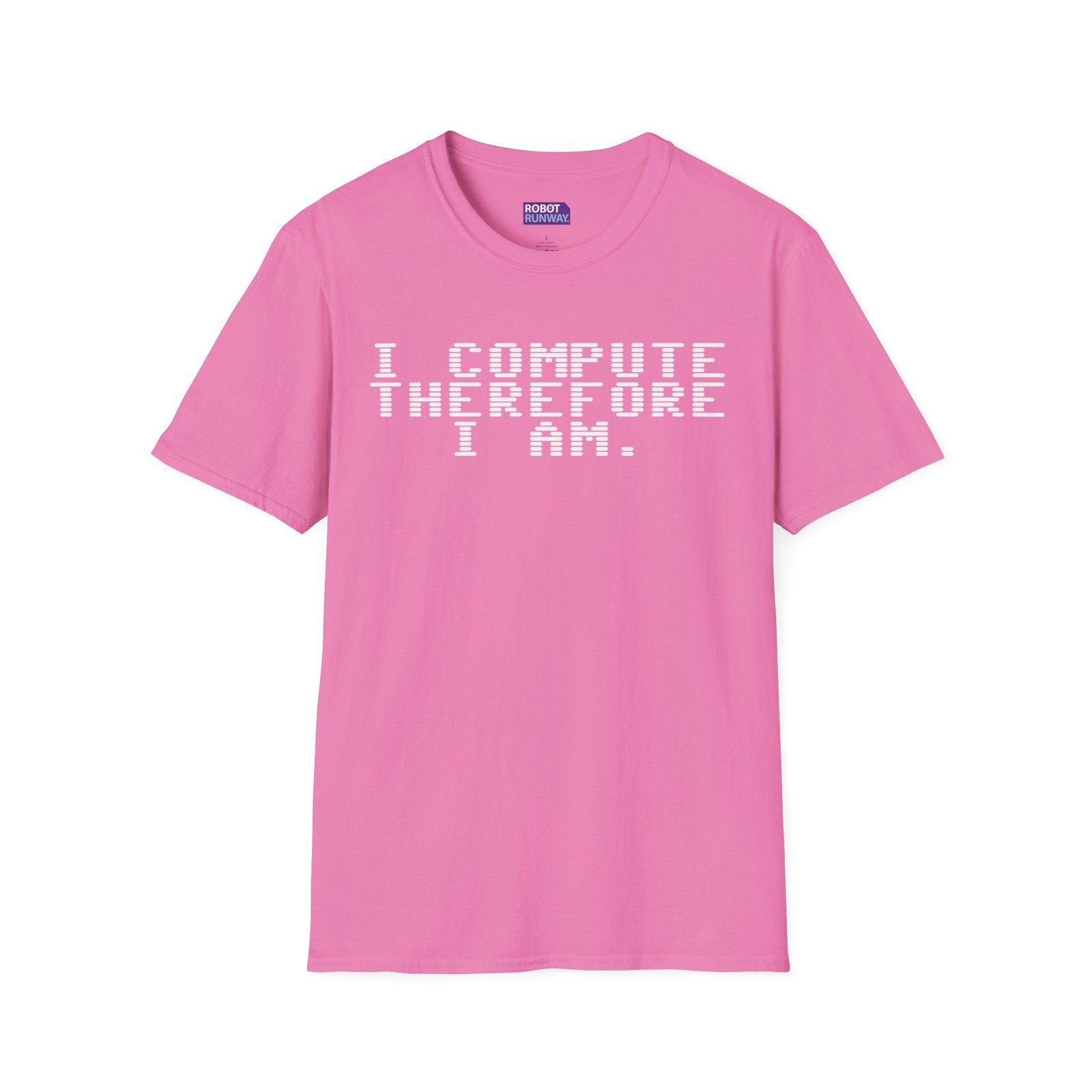 Robot Runway® Computer Science T-Shirt — "I Compute Therefore I Am" Retro Pixel Tee - Image 11