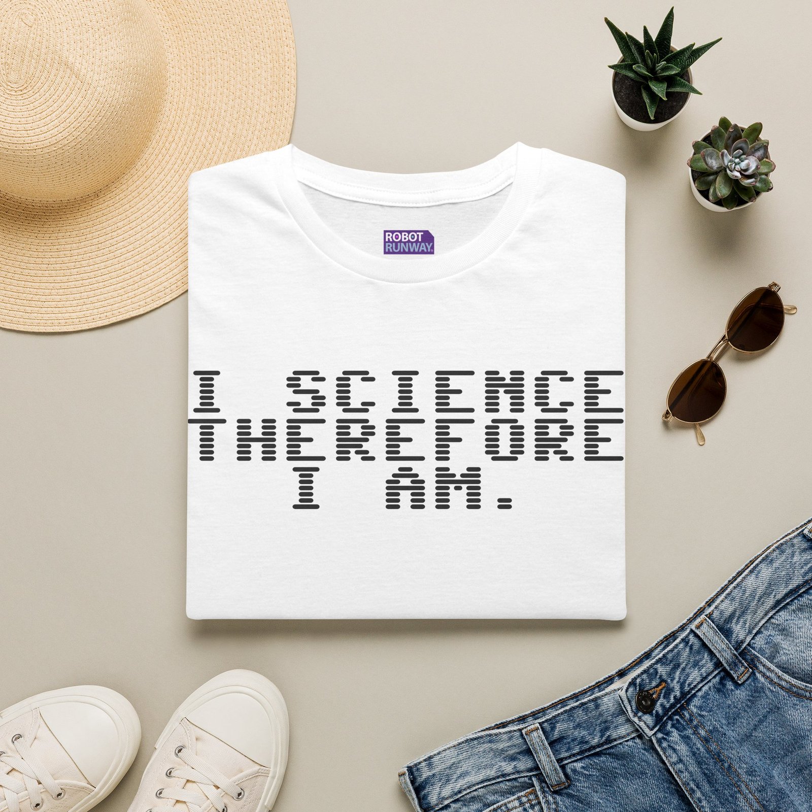 Robot Runway® — Science T-Shirt — "I Science Therefore I Am" Graphic Tee - Image 2