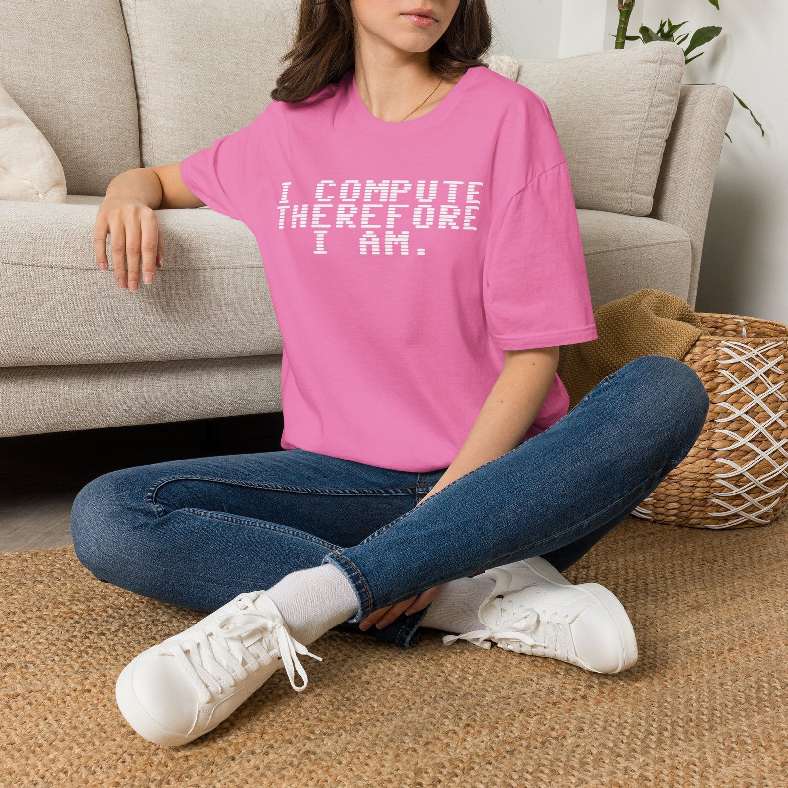 Robot Runway® Computer Science T-Shirt — "I Compute Therefore I Am" Retro Pixel Tee - Image 10