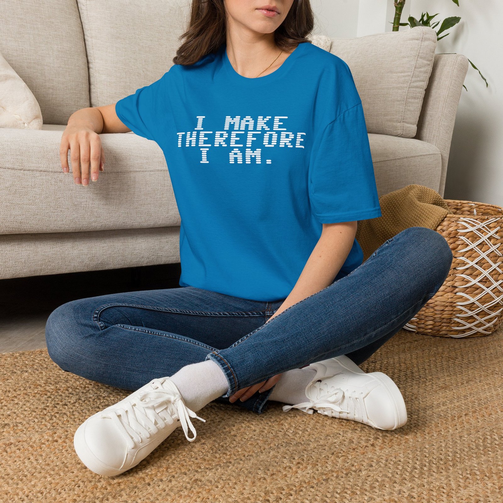 Robot Runway® T-Shirt — I Make Therefore I Am T‑Shirt — Geeky Programmer Statement Tee - Image 18