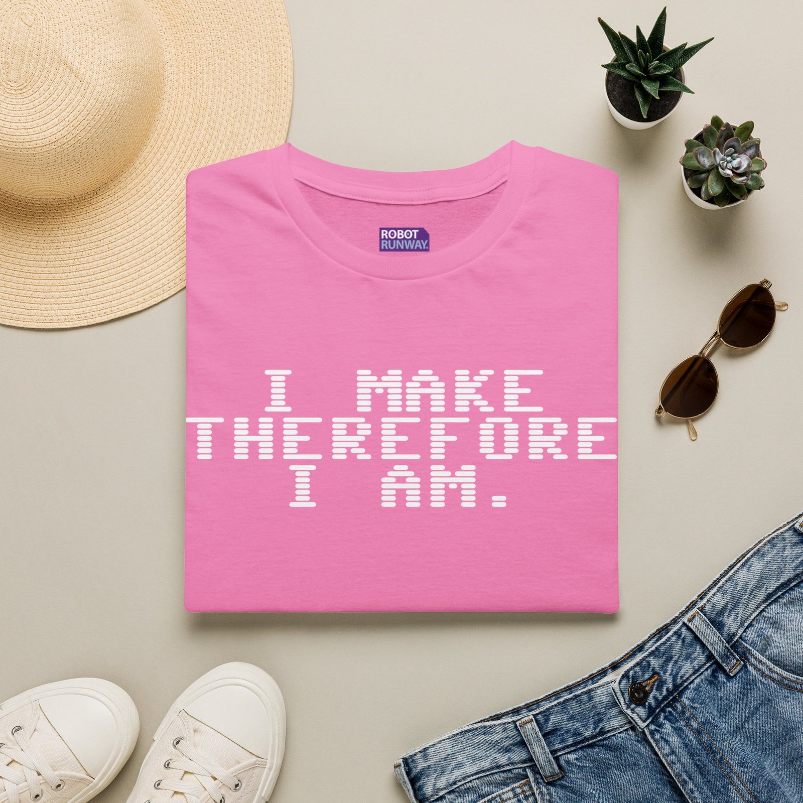 Robot Runway® T-Shirt — I Make Therefore I Am T‑Shirt — Geeky Programmer Statement Tee - Image 9