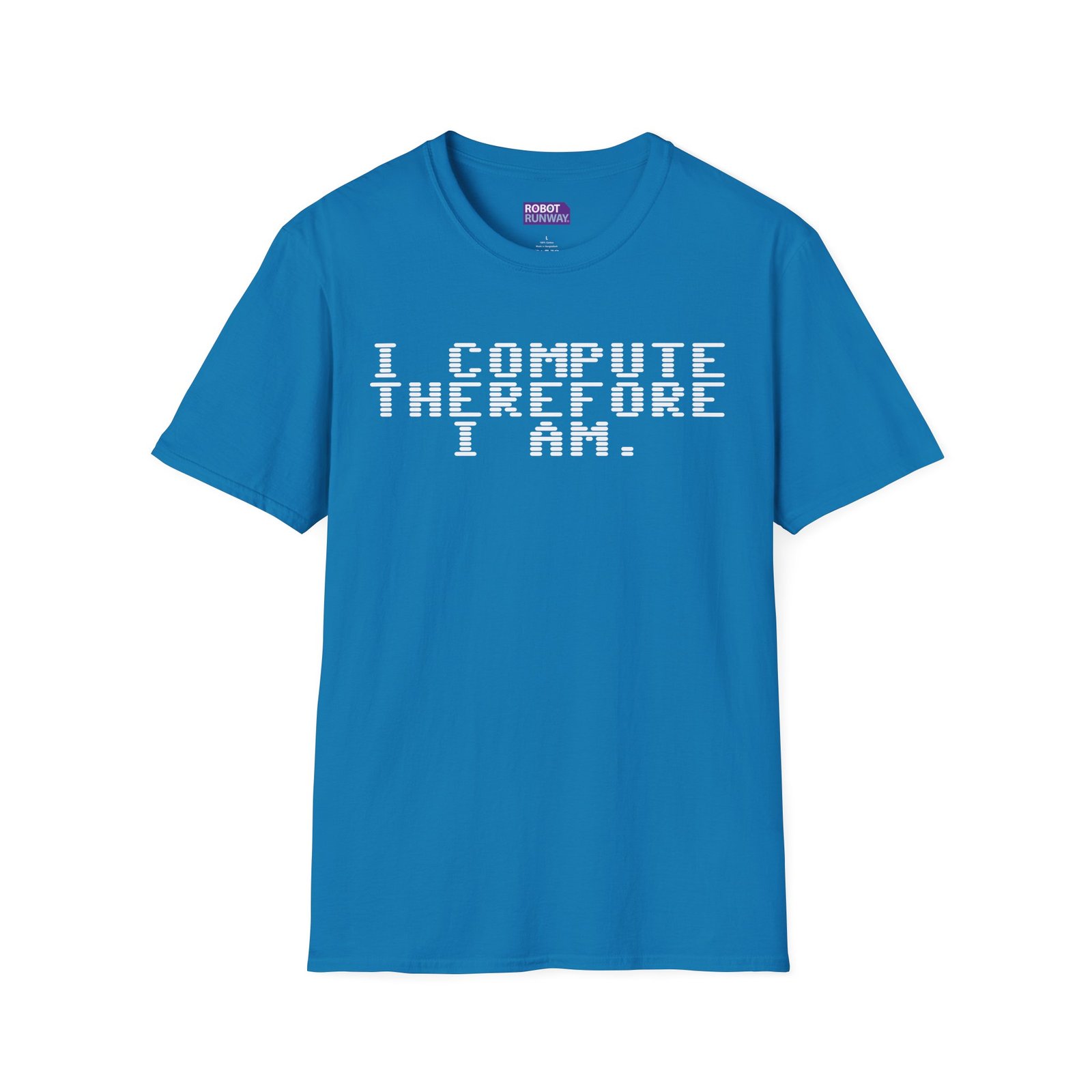 Robot Runway® Computer Science T-Shirt — "I Compute Therefore I Am" Retro Pixel Tee - Image 19